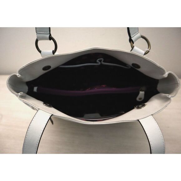 Anuschka Women's Ivory Genuine Leather Tote Handbag Purse - Picture 12 of 16